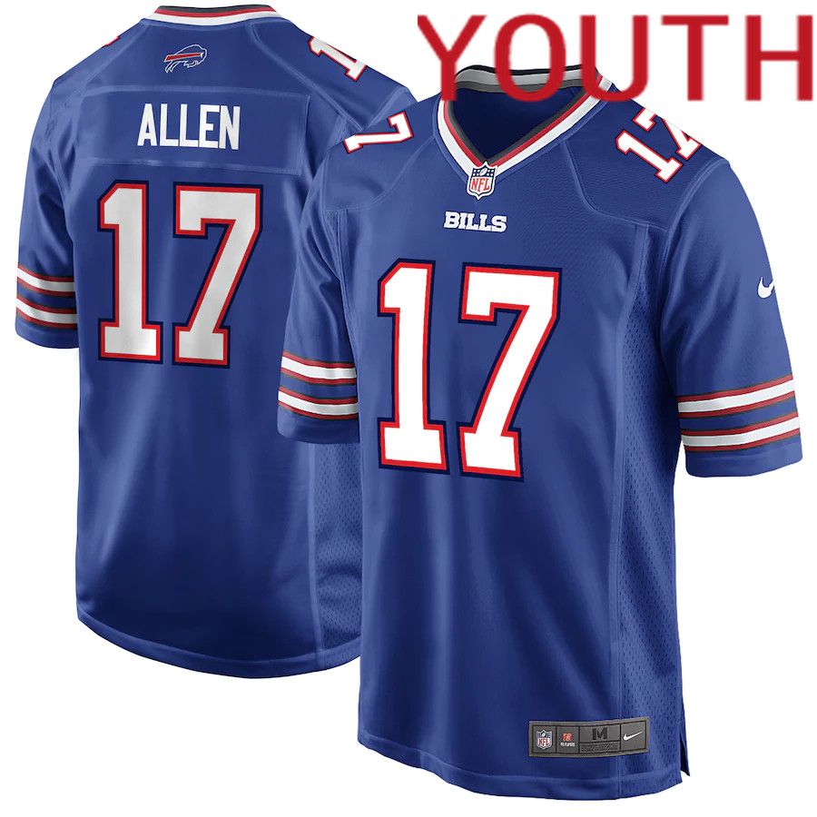 Youth Buffalo Bills #17 Josh Allen Nike Royal Game Player NFL Jersey